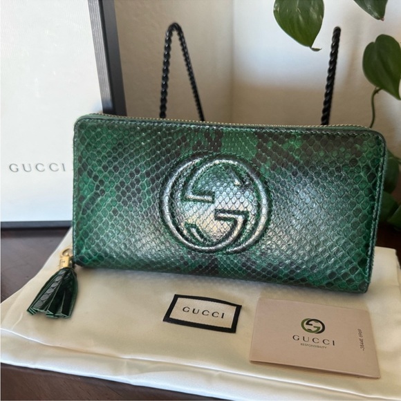 Gucci Soho Python RARE limited edition zip wallet - Picture 4 of 8